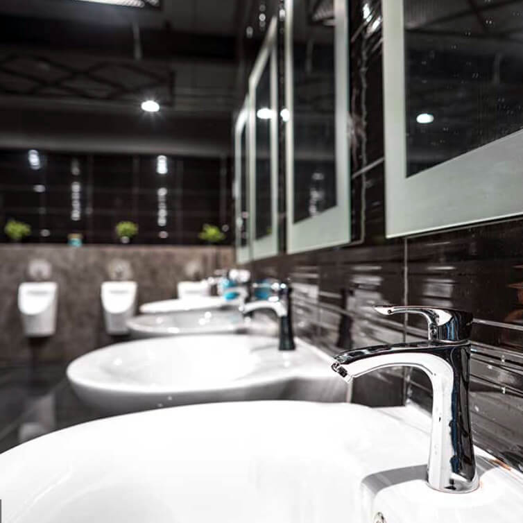 Sinks and Urinals Installation for Commercial Plumbing in Calgary Commercial plumbing installation of sinks and urinals in an Calgary restaurant by Kingstree Plumbing.
