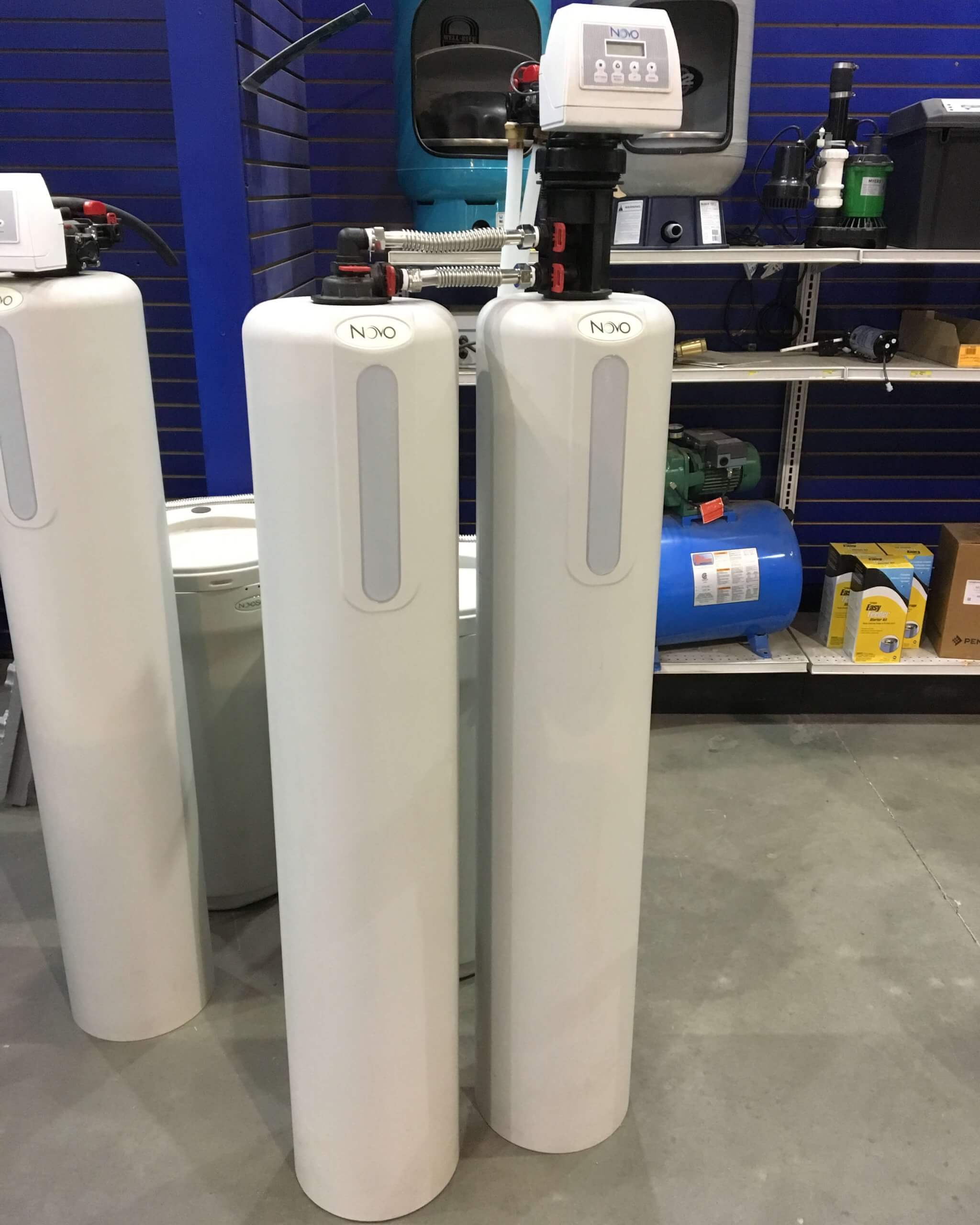 Specialized Water Softener with Iron Filter Installation in Edmonton Water softener with iron filter installed in a rural Edmonton property, providing tailored water purification solutions.