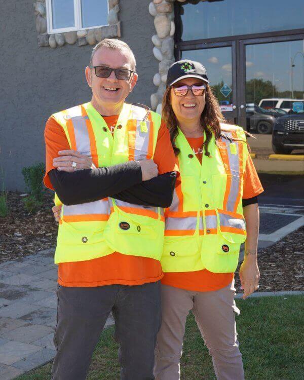 Darren and Tina taking part in a Strathcona County event, supporting local residents and promoting Kingstree Plumbing’s Faucet Replacement & Installation services.