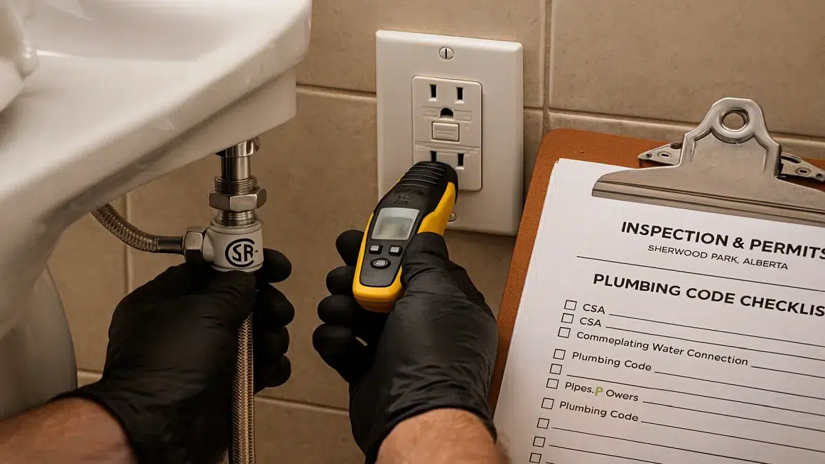 Close-up Bidet & Washlet Toilet Seat Installation work in Sherwood Park by expert Plumbing Company