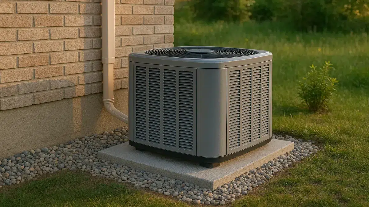 Finished AC service and repair installation at a Sherwood Park home following AC Installation.