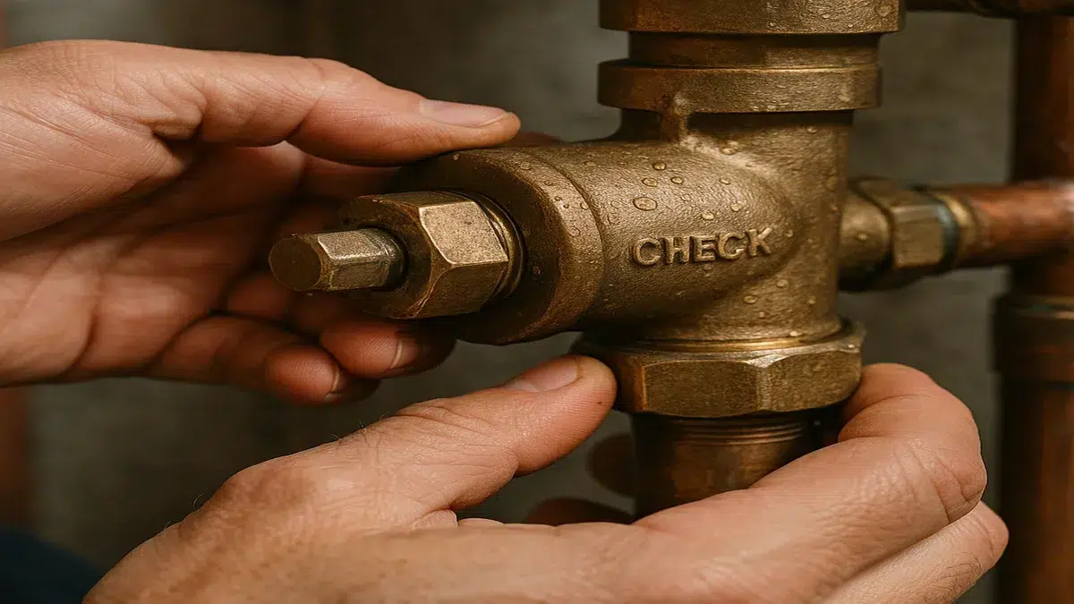 Detailed repair view of Backflow Preventer Valve Services in Sherwood Park for Residential Plumbing Needs