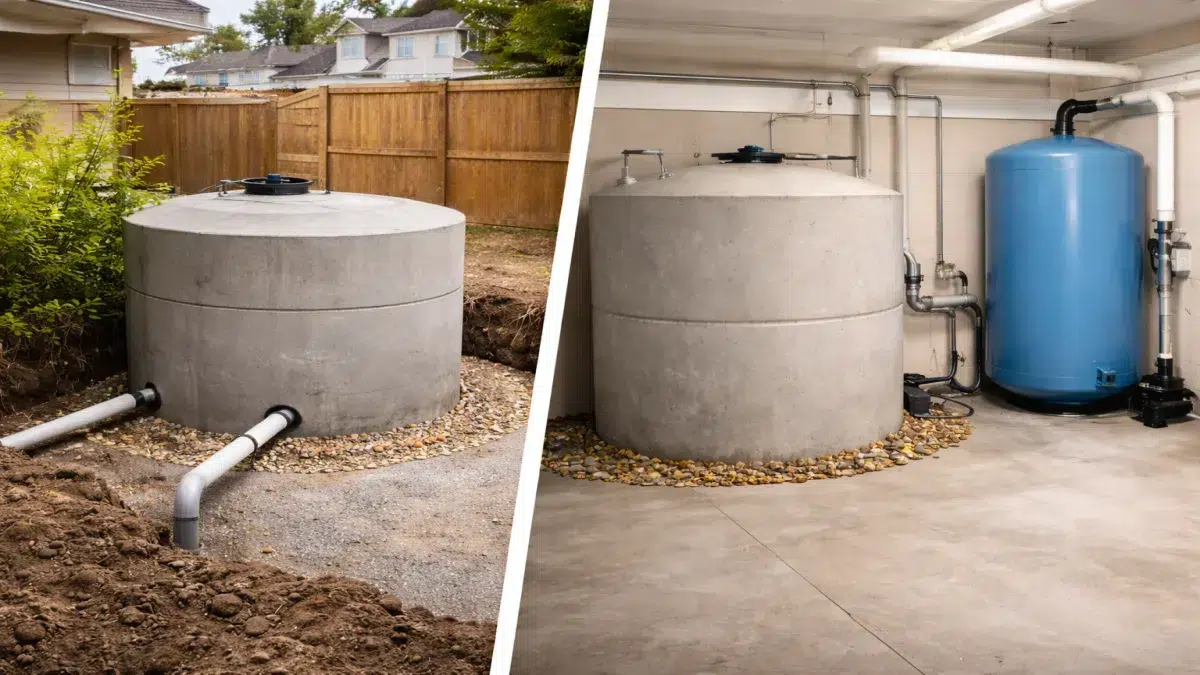 Cistern Repair & Installation Services in Sherwood Park comparing Cistern Installation tank materials