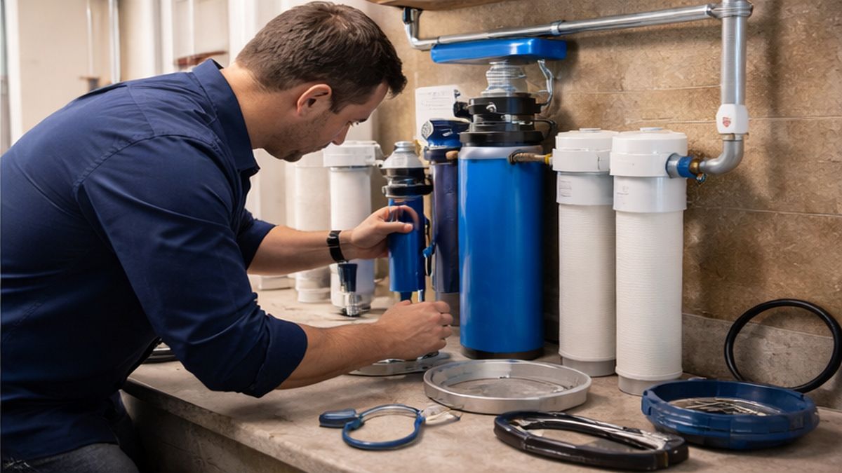 Custom Water Filter System Design & Installation in Sherwood Park showing Filter Installation components and filtration units