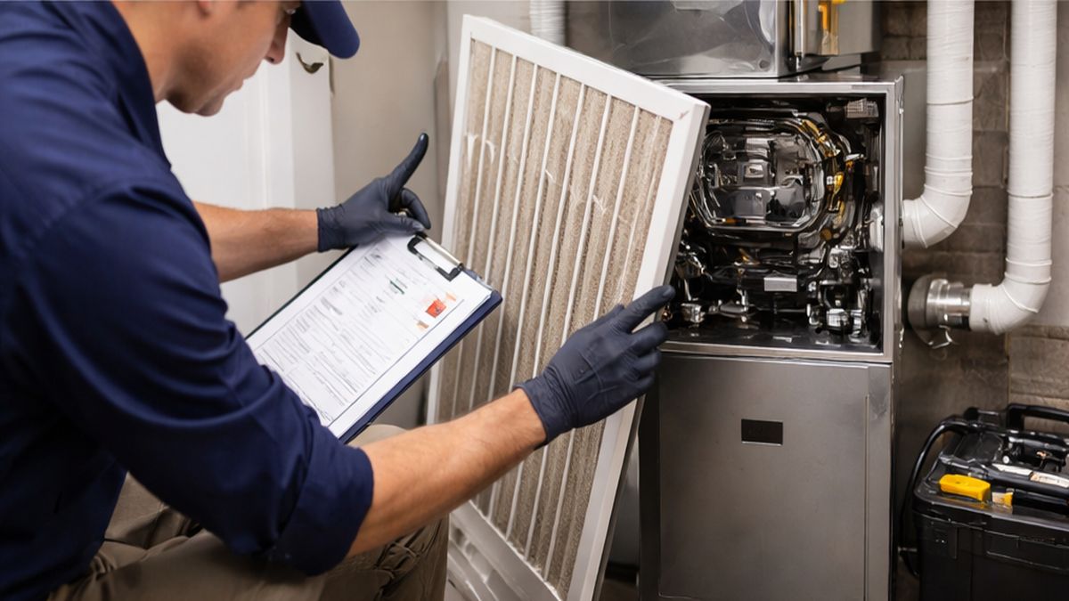 Furnace Inspections in Sherwood Park including Furnace Safety Checks of filters and thermostat calibration