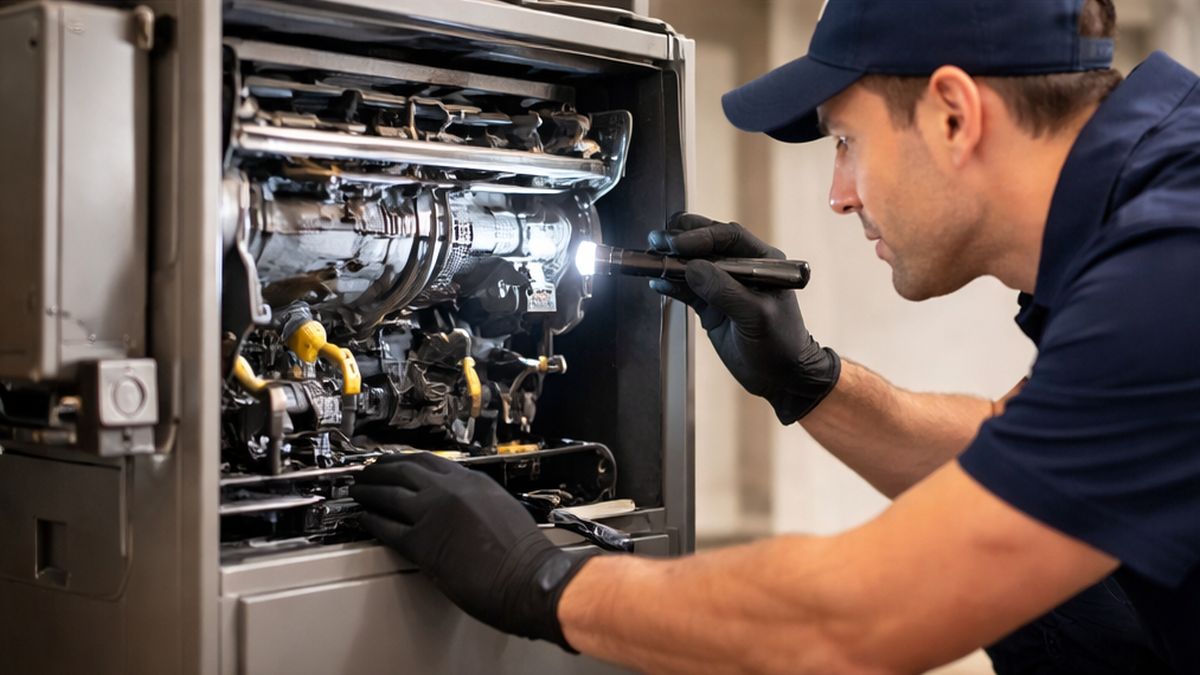 Furnace Inspections in Sherwood Park heat exchanger check during Furnace Inspections