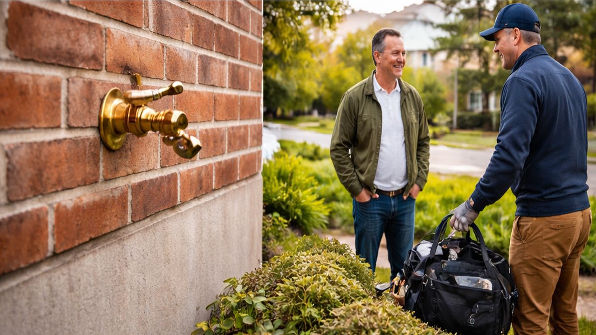 hosebib outdoor faucet services in Sherwood Park completed Hosebib Replacement result