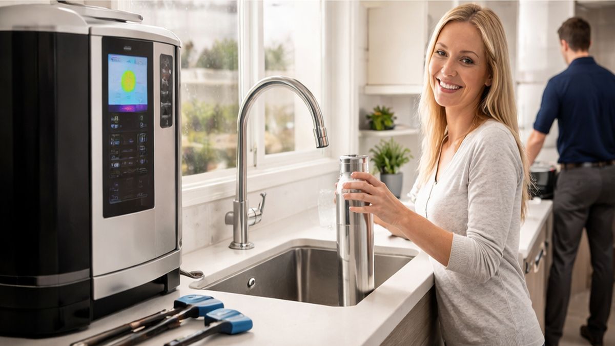 Completed Kangen Water & Ionized Alkaline Water installation in Sherwood Park with Kangen Water Machines in use