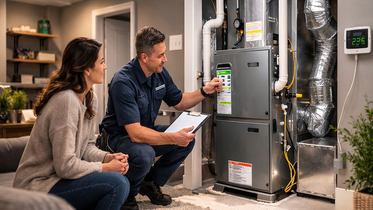 Furnace Installation & Replacement system setup in Sherwood Park highlighting HVAC Services options