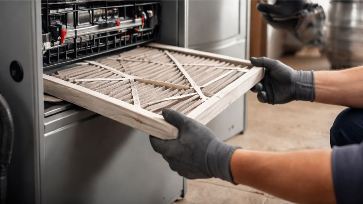 Furnace Repair, Maintenance & Service in Sherwood Park air filter check during Furnace Inspection
