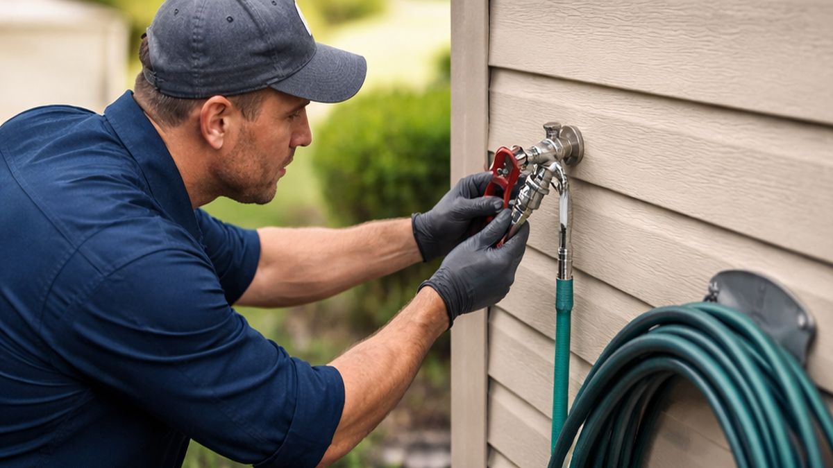 hosebib outdoor faucet services inspection in Sherwood Park by Plumbing Companies