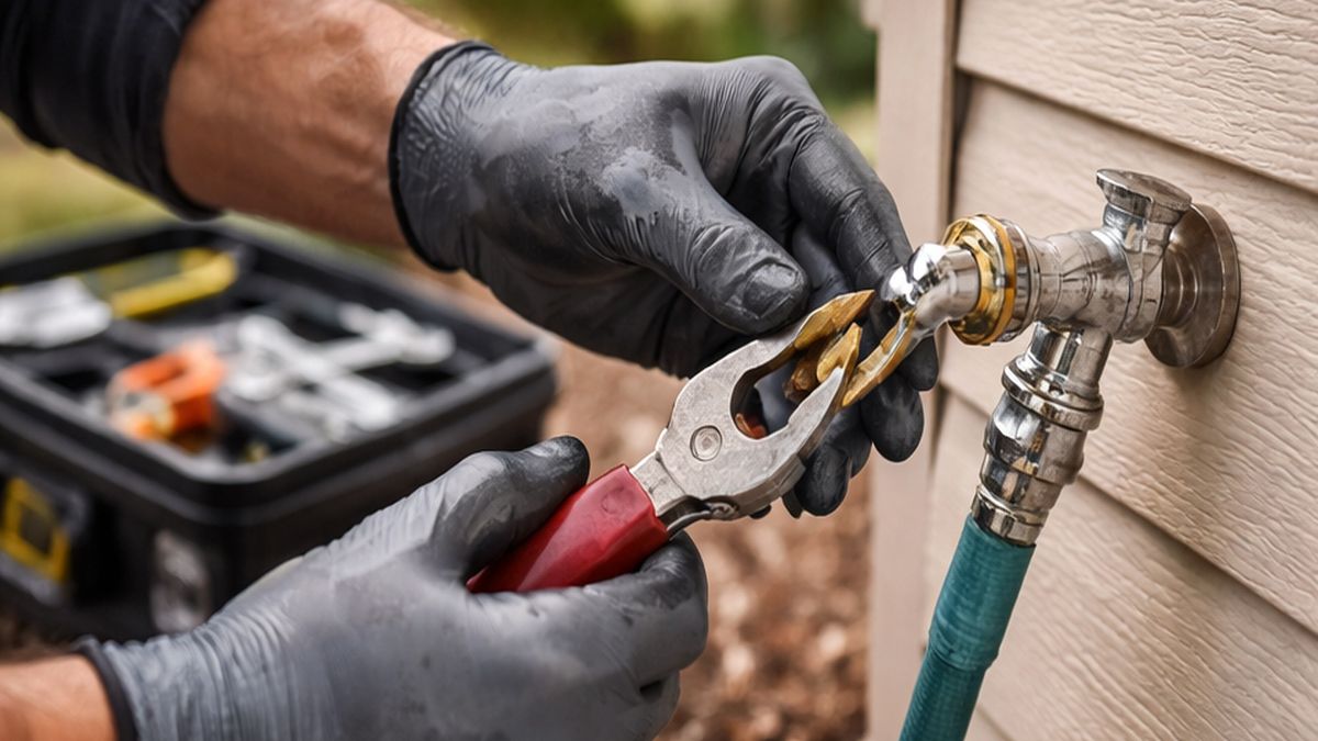 hosebib outdoor faucet services repair detail in Sherwood Park by Plumbing Companies