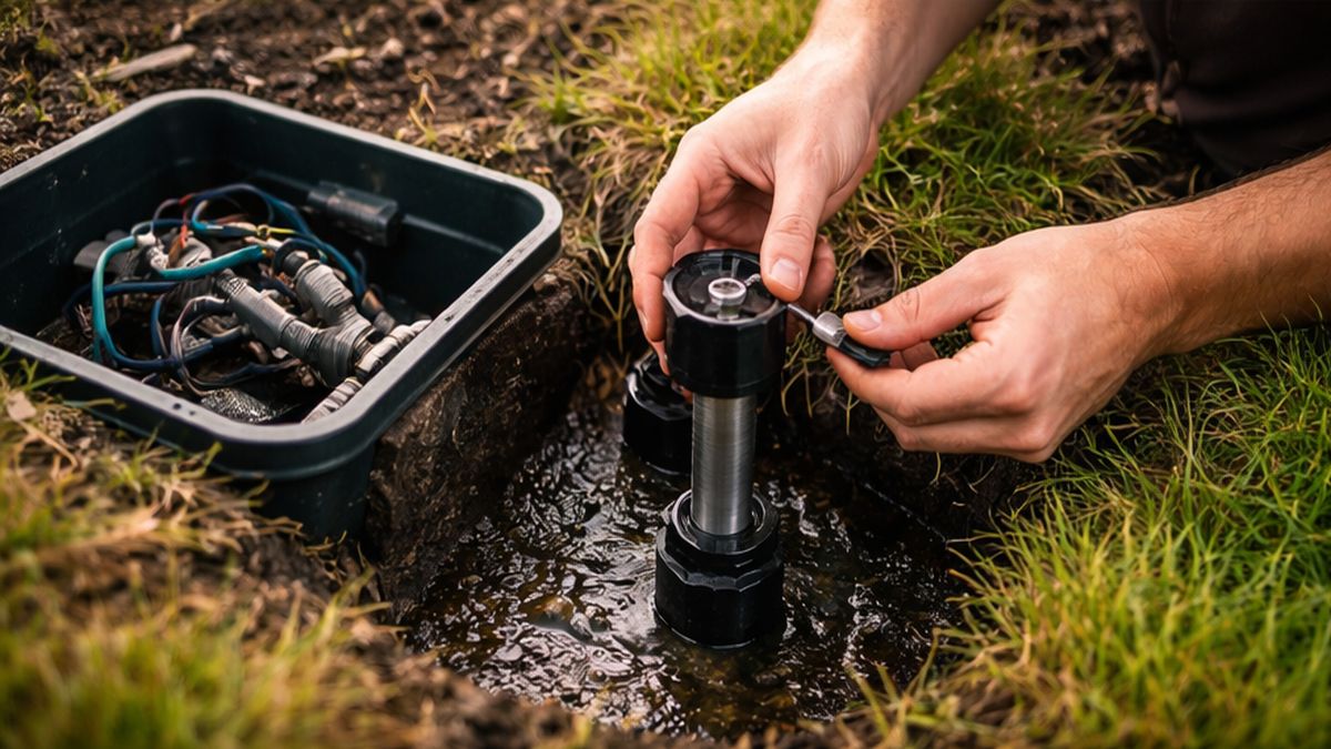Sprinkler nozzle cleaning for Irrigation system Maintenance, Service & Repair in Sherwood Park as part of Irrigation System Maintenance
