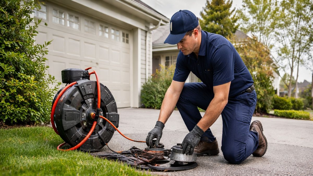 Private Water & Sewer Services in Sherwood Park using a camera inspection for Drain Cleaning Services.