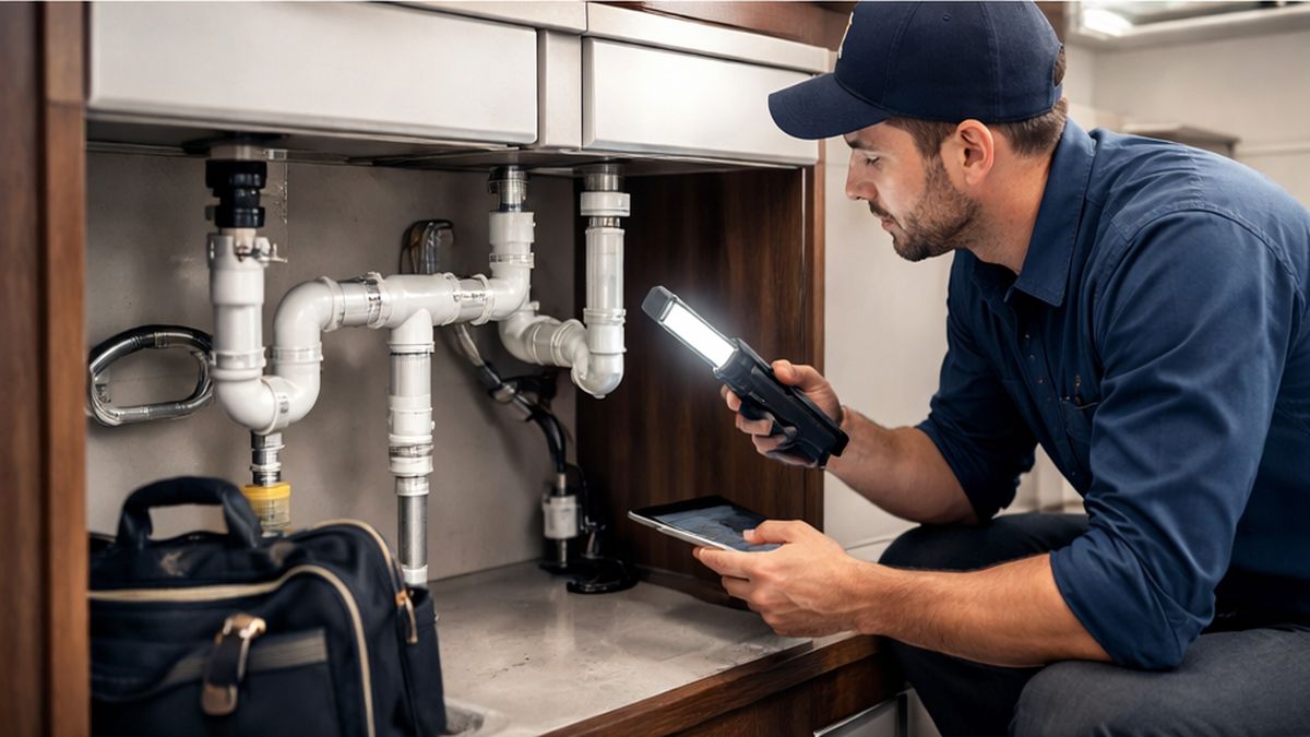 Basement pipe Plumbing Inspection Services in Sherwood Park highlighting common issues found during Plumbing Inspection Services