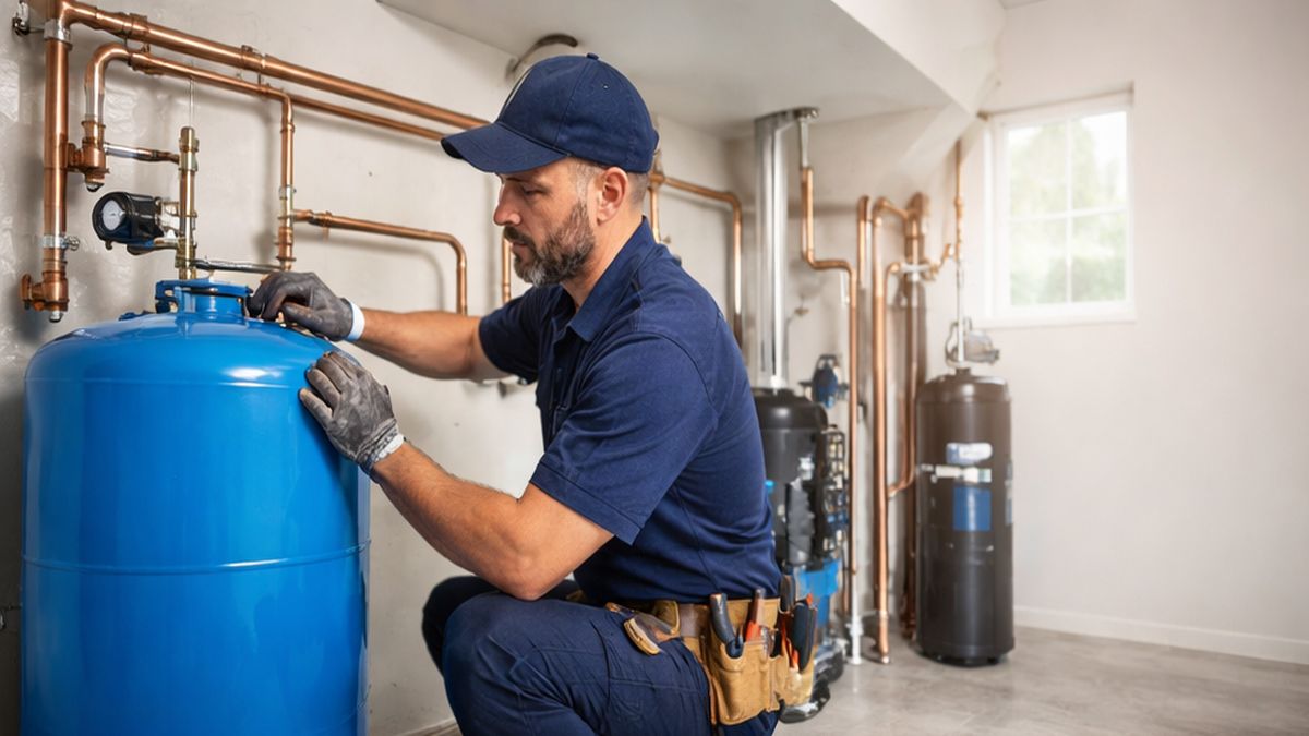 Pressure Tank Installation & Replacement in Sherwood Park inspection illustrating Sherwood Park Solutions pressure system check