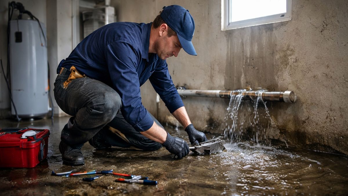 Private Water & Sewer Services Sherwood Park Emergency Plumbing leak repair near water heater