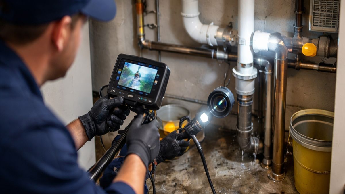 Private Water & Sewer Services Sherwood Park Emergency Plumbing inspection of basement sewer line