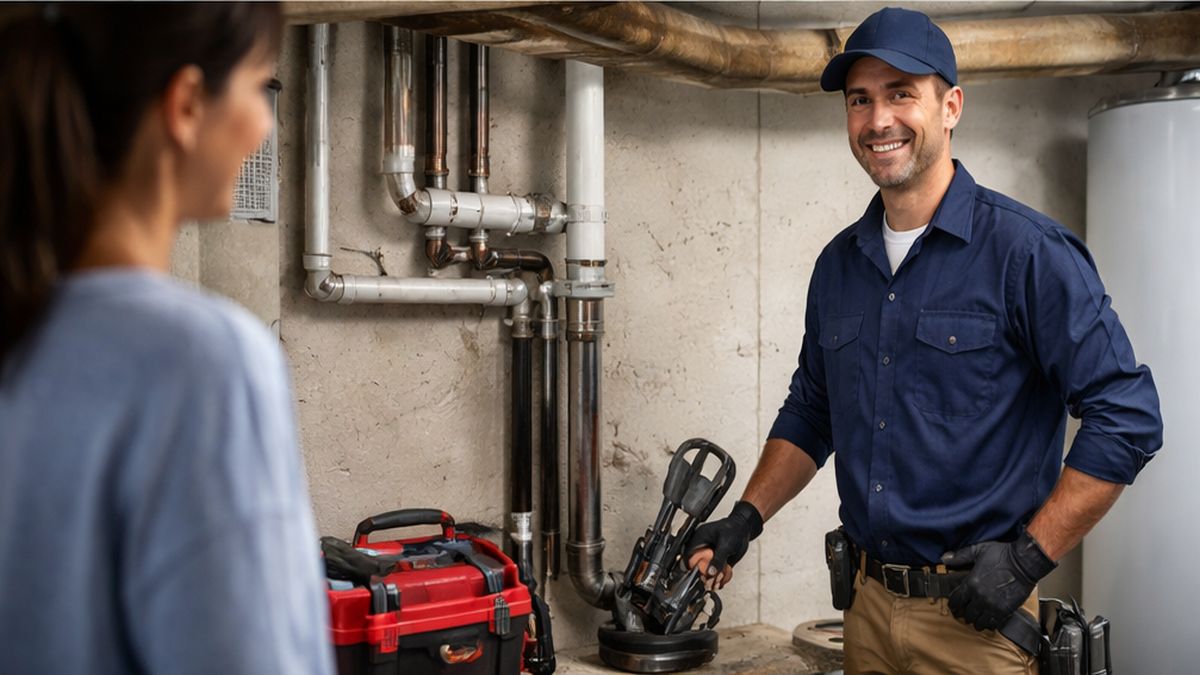 Private Water & Sewer Services Sherwood Park Emergency Plumbing completed repair in home basement