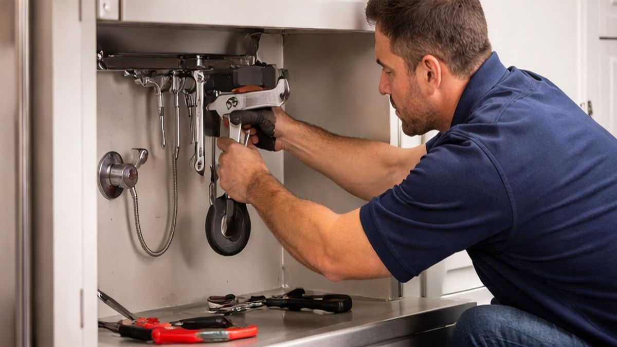 Private Water & Sewer Services Sherwood Park Plumbing Services under sink pipe repair Alberta