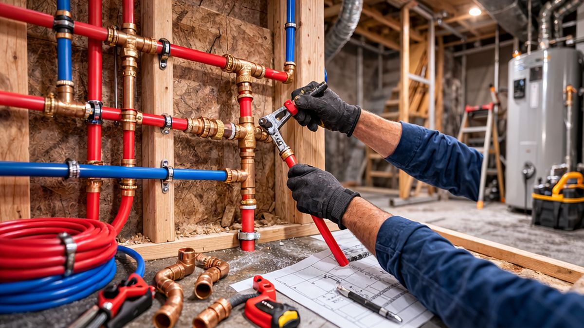 Repipe Services in Sherwood Park by Repipe Specialists comparing PEX and copper piping materials