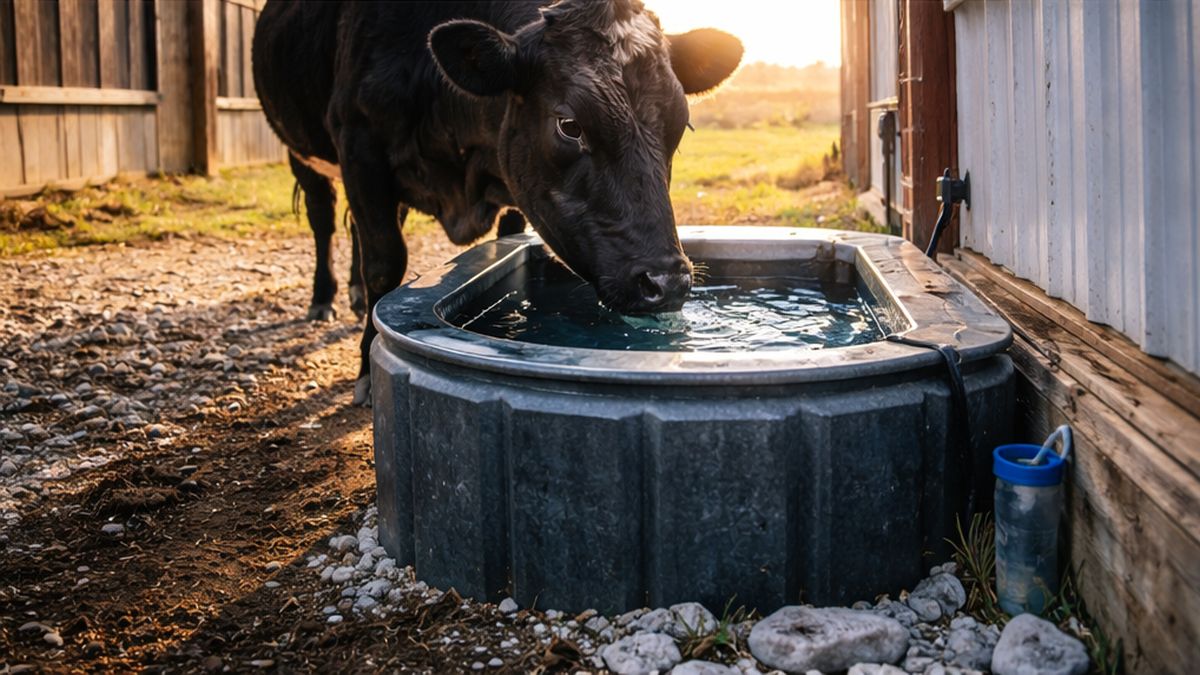 Livestock Water System Services in Sherwood Park by Livestock Water System Specialists showing heated drinker result