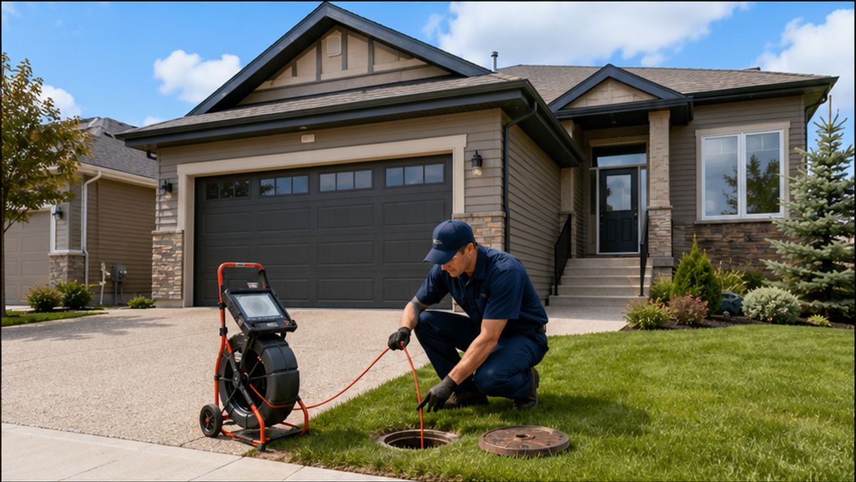 Sewer Line Inspection in Sherwood Park using Sewer Line Inspection camera scope