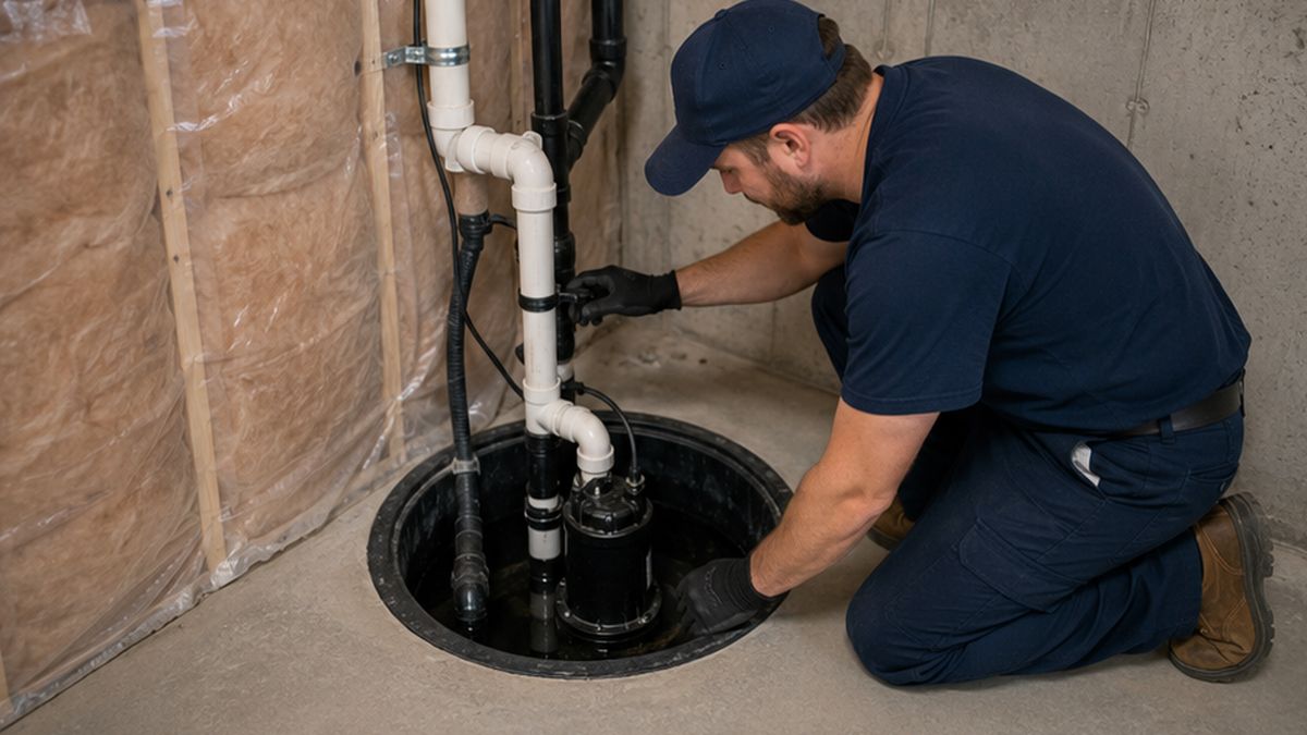 Sump Pit Installation basin detail in Sherwood Park by Licensed Plumbers