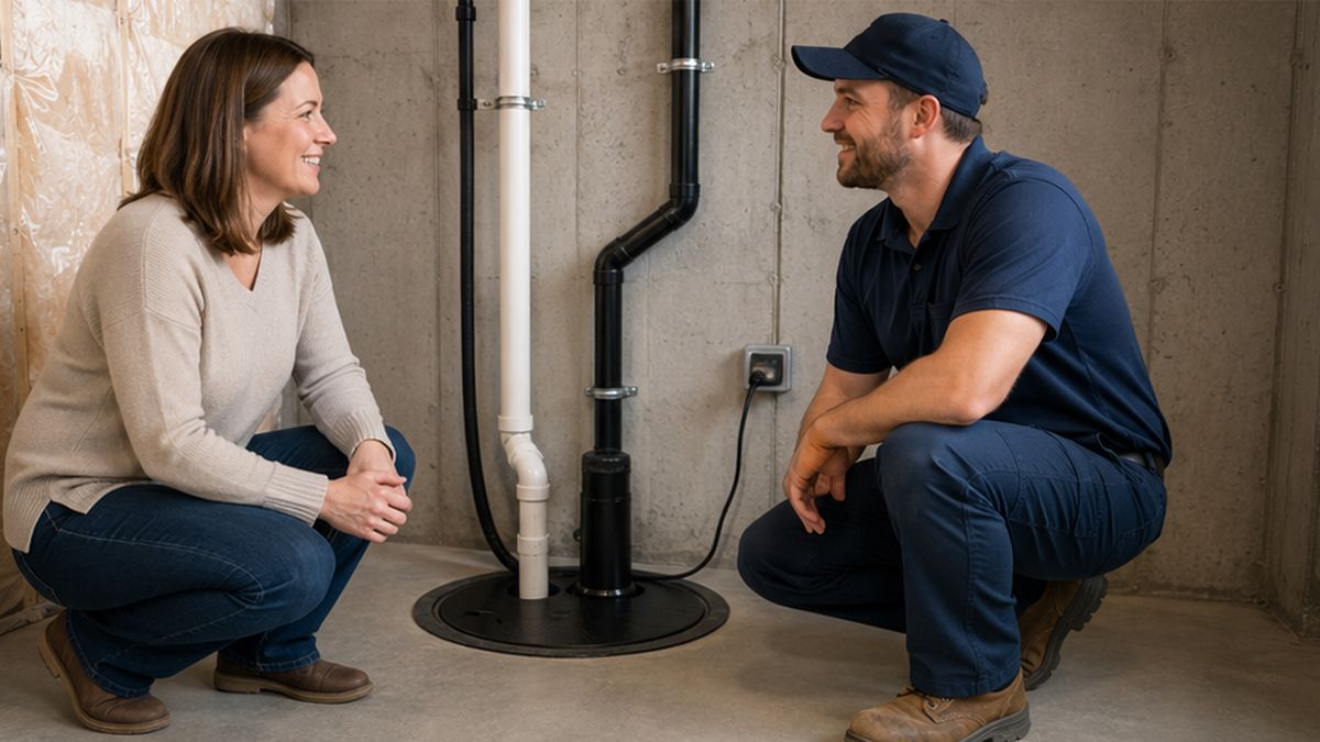 Finished Sump Pit Installation in Sherwood Park by Licensed Plumbers