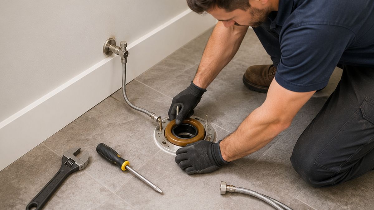 Toilet Installation and Replacement in Sherwood Park with Toilet Installation bolt alignment