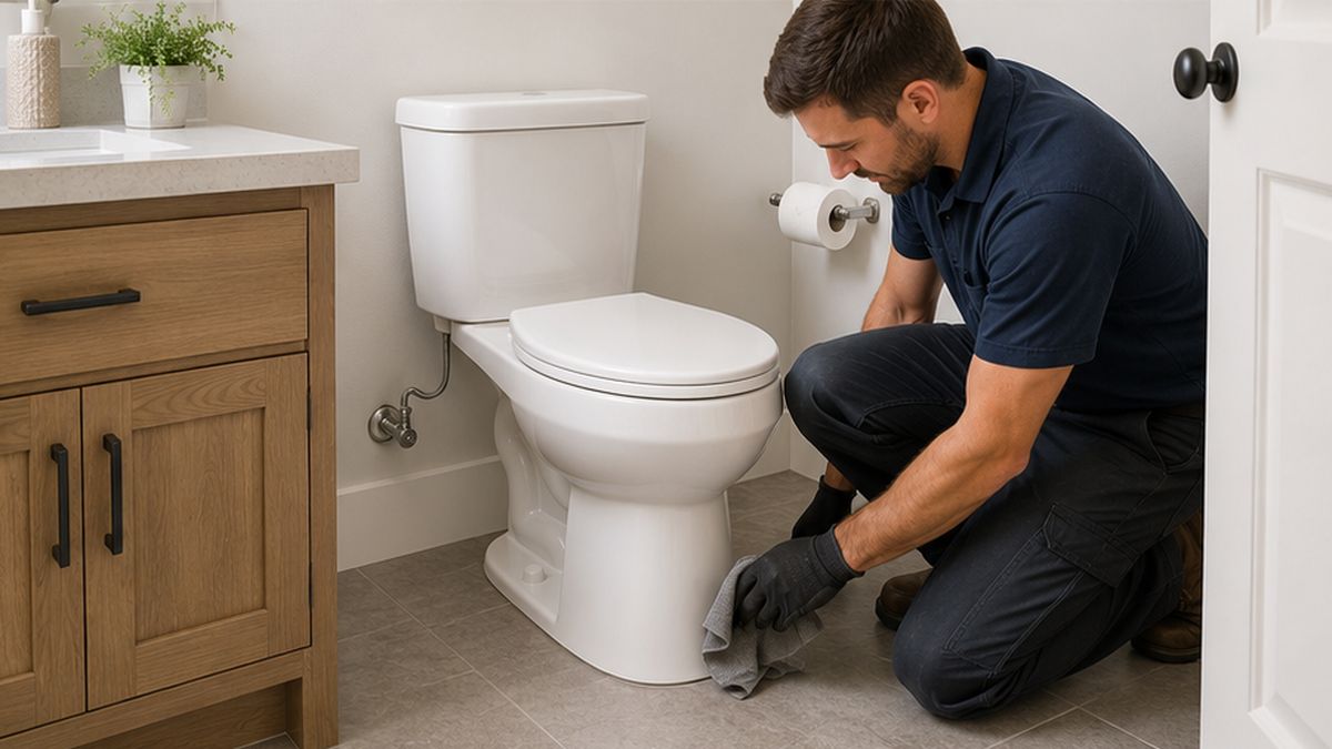 Toilet Installation and Replacement in Sherwood Park after Toilet Installation clean finish