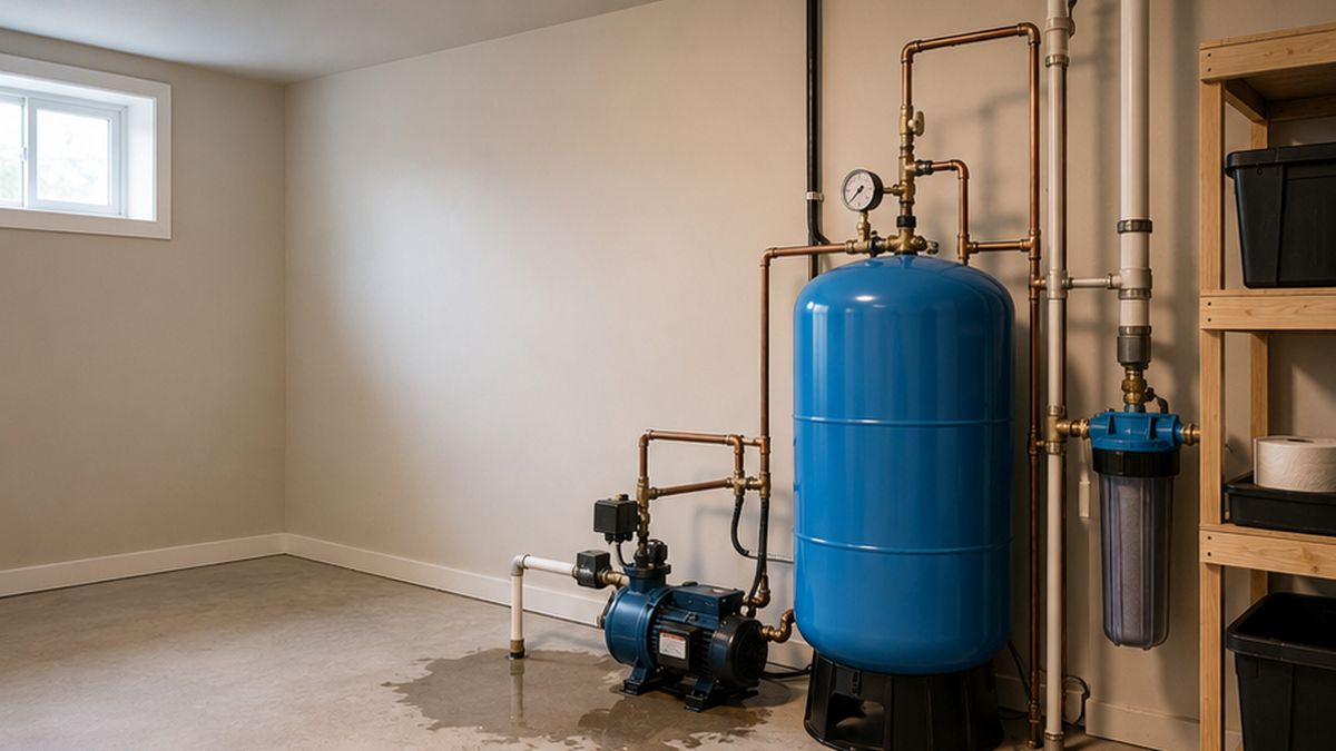 Technician inspecting Common Issues with Sherwood Park Pressure Systems and Solutions in sherwood park for Well Pump Services