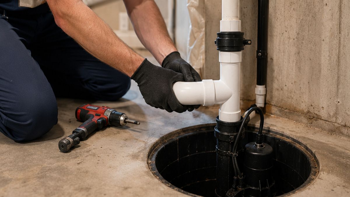 Sump Pit Installation basin piping in Sherwoord Park for Plumbing Services