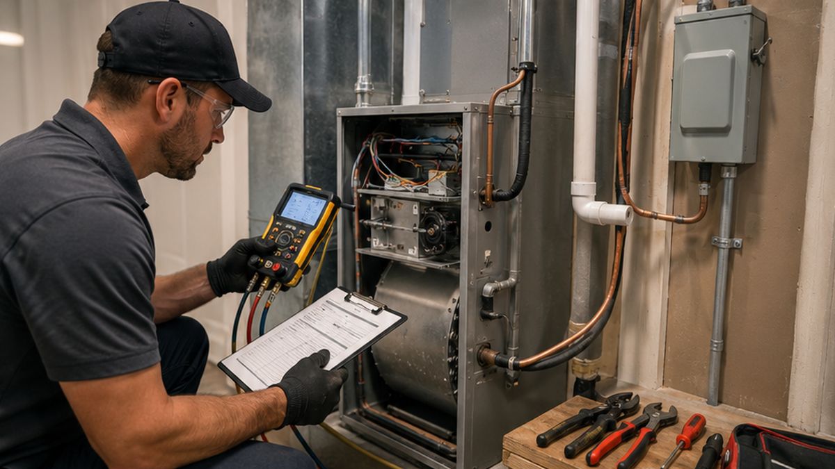 Condensate drain setup during AC installation and replacement in Edmonton by HVAC Contractors