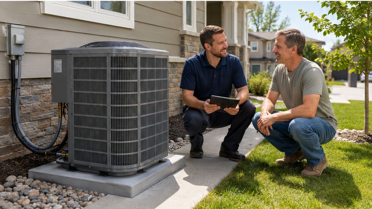 Completed AC installation and replacement in Edmonton after an AC Replacement