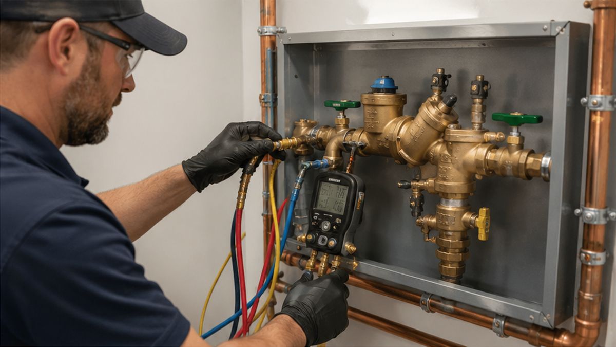 Backflow Preventer Valve Services repair in Edmonton completed by Professional Plumbers