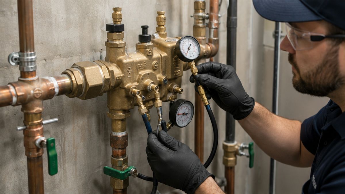 Backflow Preventer Valve Services valve check in Edmonton for dependable Plumbing Services.