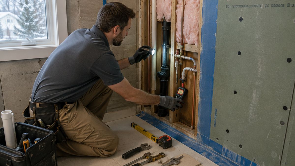 Bathroom Renovation & Remodel Services in Edmonton by Bathroom Renovation Specialists installing waterproof tile