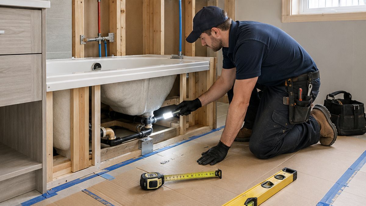 Bathtub Installation & Replacement drain check in Edmonton by Bathroom Plumbing Experts