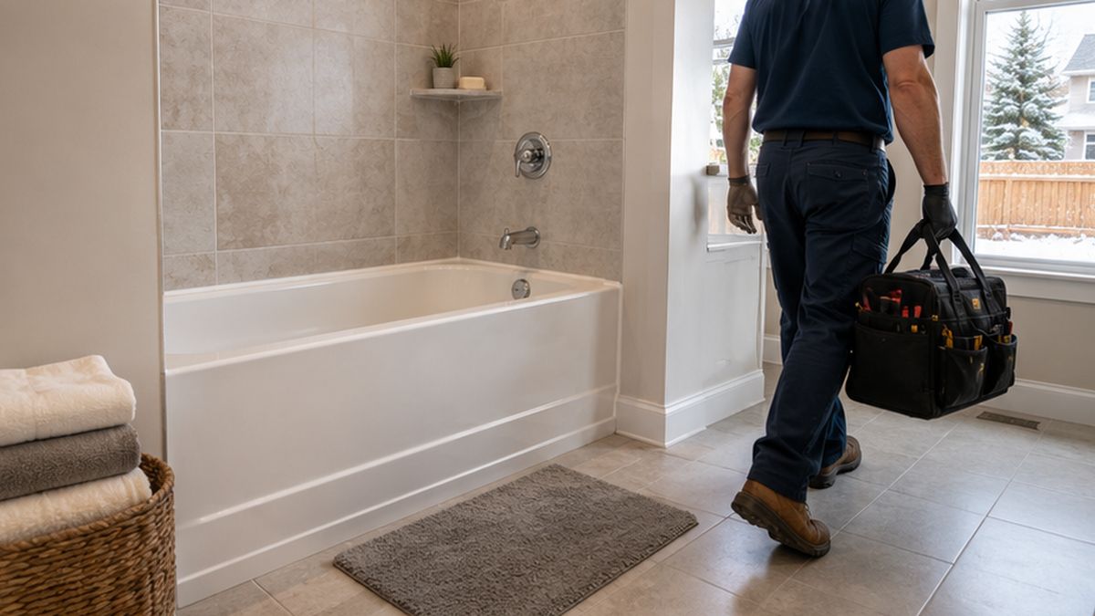 Completed Bathtub Installation & Replacement in Edmonton for Bathtub Replacement Services