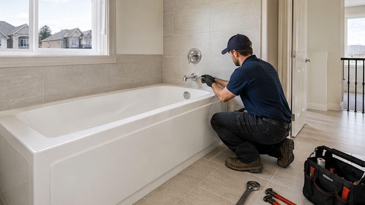 Bathtub Installation & Replacement inspection in Edmonton by Bathroom Plumbing Experts