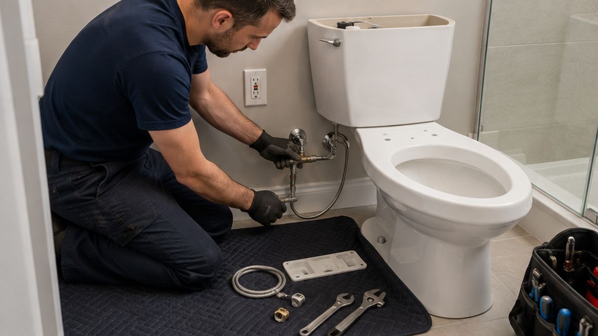 Bidet & Washlet Toilet Seat Installation connection in Edmonton by Bidet Plumbing Experts