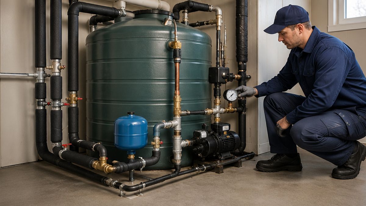 Cistern Repair & Installation Services in Edmonton after a completed Cistern Repair and final system check.