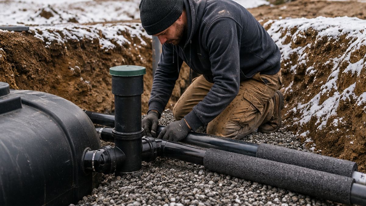 Cistern Repair & Installation Services in Edmoton using frost protection during professional Cistern Installation.